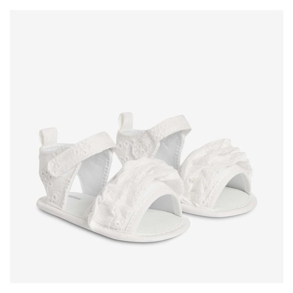 Joe Fresh Other - JOE FRESH Baby Girls' Ruffle Sandals in White - Size 1
